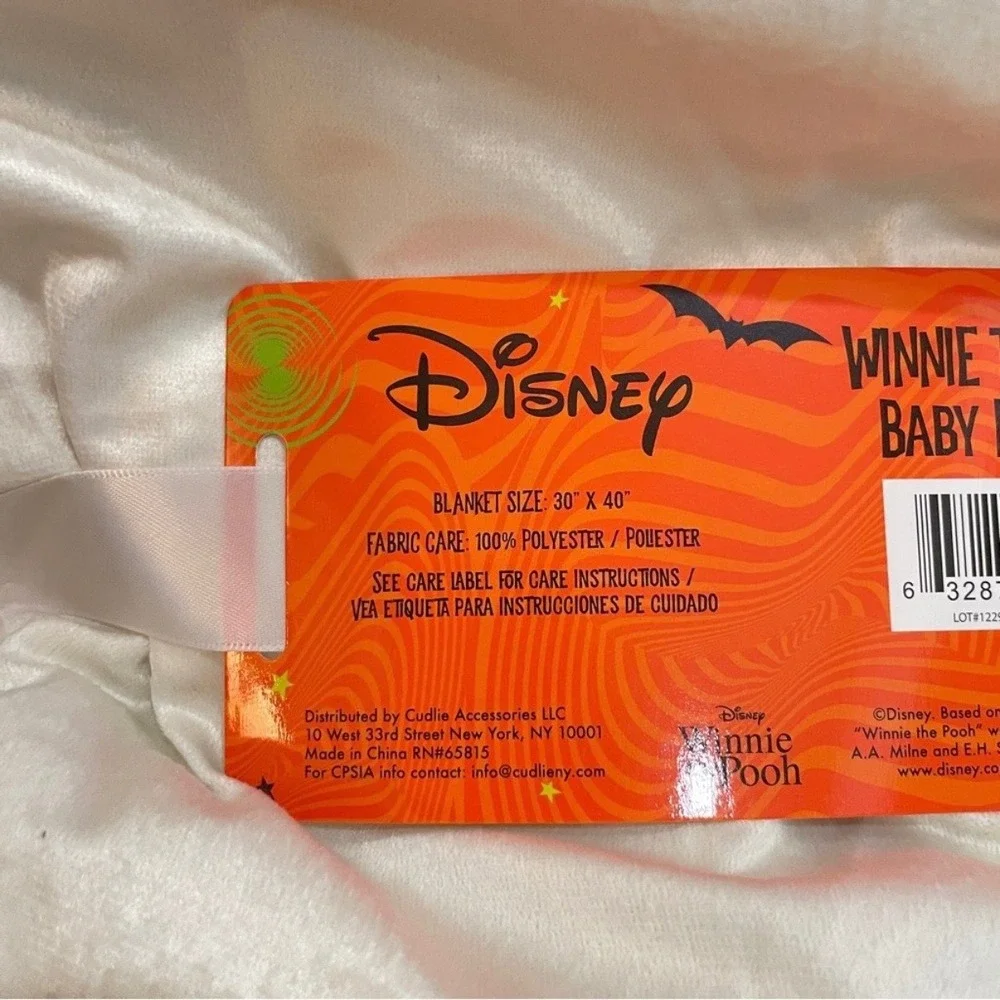 NEW Disney Winnie The Pooh Baby Sherpa Blanket Set Halloween Christmas Fall